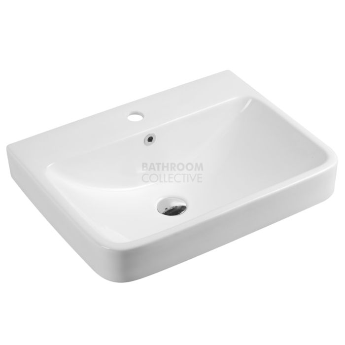 Collections - Cosy 615mm White Round Edge Insert Basin with Tap Hole 