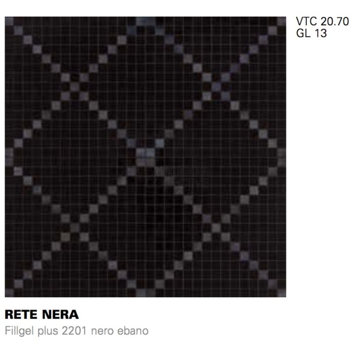 Bisazza - Timeless Rete Nera Decorative Glass Mosaic Tiles, order unit 2.07m2