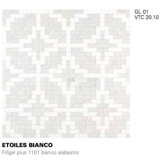 Bisazza - Timeless Etoile Bianco Decorative Glass Mosaic Tiles, order unit 2.07m2