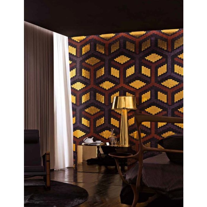 Bisazza - Luxe Suite Viola Decorative Glass Mosaic Tiles, order unit 3.73m2