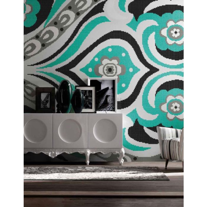 Bisazza - Modern Amelie Green Decorative Glass Mosaic Tiles, order unit 3.73m2