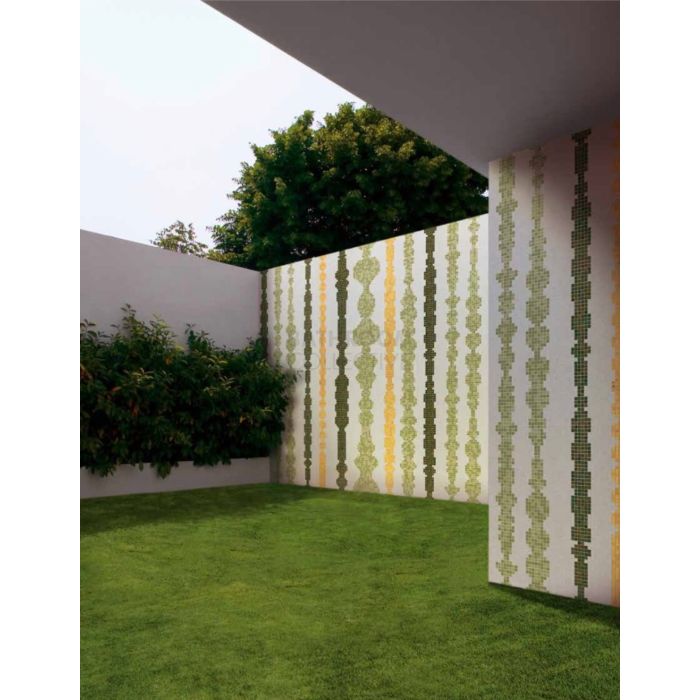 Bisazza - Modern Columns Green Decorative Glass Mosaic Tiles, order unit 3.73m2
