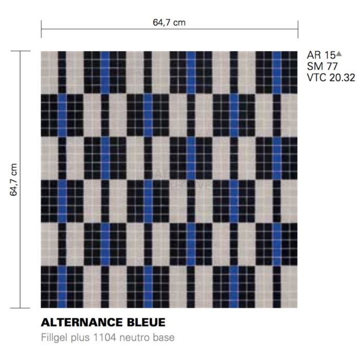 Bisazza - Modern Alternance Bleue Decorative Glass Mosaic Tiles, order unit 2.07m2