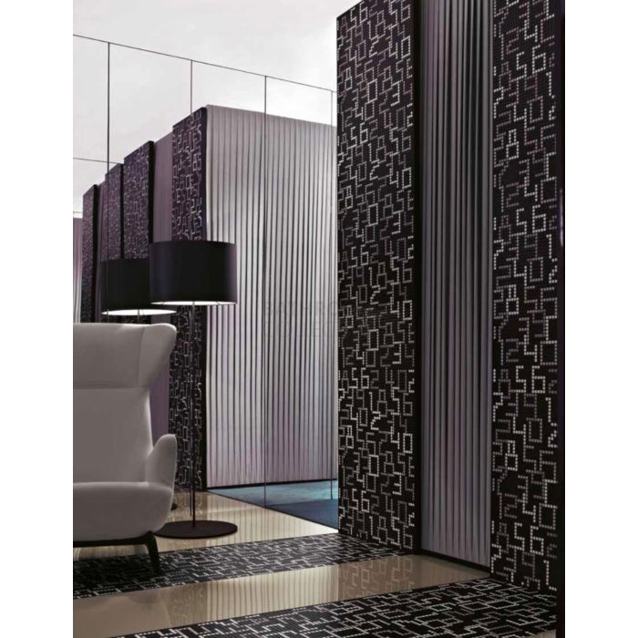 Bisazza - Flooring Data Black Decorative Glass Mosaic Tile, order unit 1.37m2