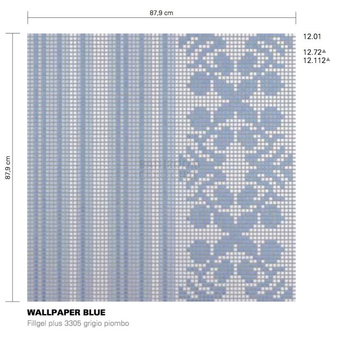 Bisazza - Flooring Wallpaper Blue Decorative Glass Mosaic Tile, order unit 0.77m2