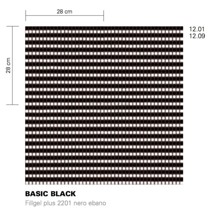 Bisazza - Flooring Basic Black Decorative Glass Mosaic Tile, order unit 1.17m2