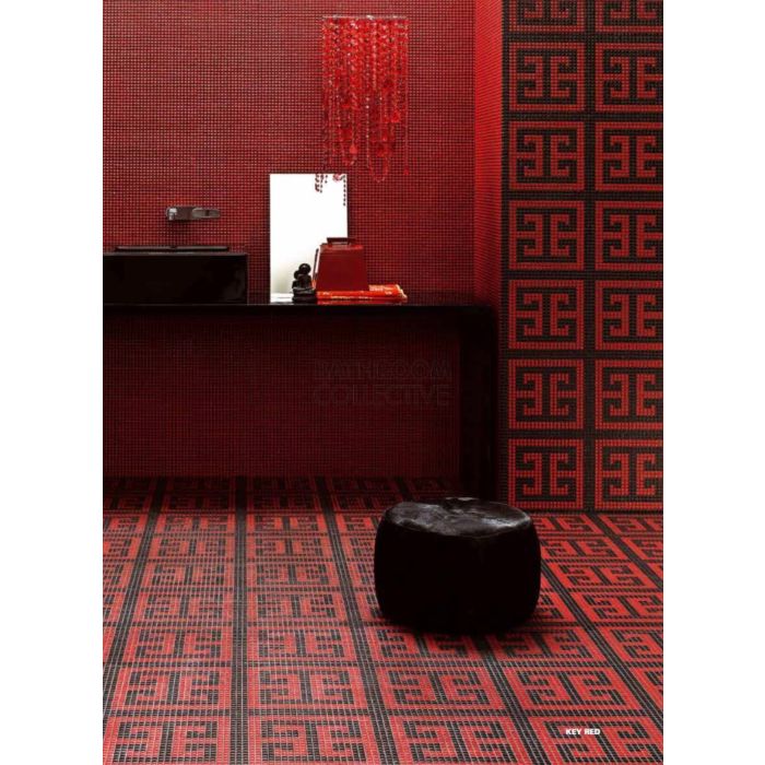 Bisazza - Flooring Key Red Decorative Glass Mosaic Tile, order unit 1.29m2