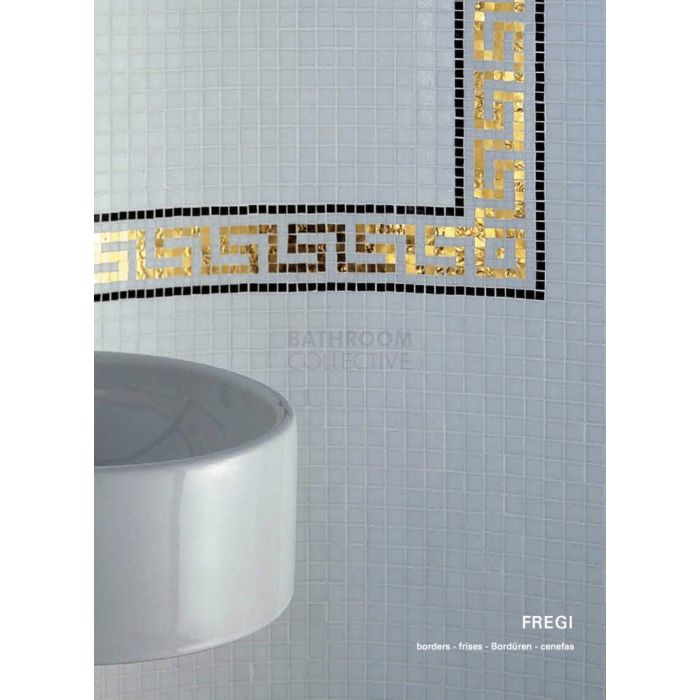 Bisazza - Borders Artemide Oro Giallo Decorative Glass Mosaic Tile, per lineal metre