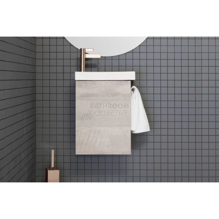 ADP - Seek Wall Hung Vanity 400mm & Towel Rail, White Ceramic Top