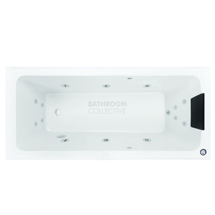 Decina - Shenseki 1395mm Dolce Vita Drop In Rectangle Spa Bath 15 Jets with Tile Bead Acrylic