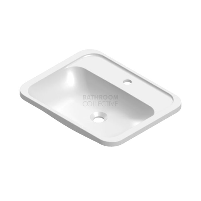 ADP - Strength Inset or Under Counter Basin 550 x 430mm Solid Surface, GLOSS WHITE