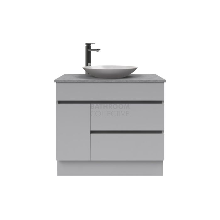 Rifco - Triniti Freestanding Vanity 900mm Ceasarstone Top with Above Counter Ceramic Basin