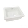 1901 360mm Fireclay Lab Sink 1, White, Chrome Waste AB0600W