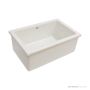 1901 585mm Fireclay Lab Sink 3, White, Chrome Waste AB0800W