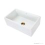 1901 Farmhouse 755mm Fireclay Butler Sink, White, Brushed Gold Waste AB5500-BGW