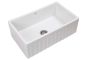 1901 Ribbleton 755mm Fireclay Butler Sink, White, Brushed Gold Waste AB5600-BGW