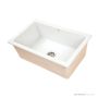 1901 820mm Inset Sink, White, Stainless Steel Waste AB5800-SSW