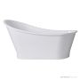 ADP Placido 1595mm Solid Cast Marble Freestanding Bath, Gloss White PLACBATH1590G