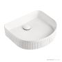 ADP Arch Fluted 415mm Ceramic Above Counter Basin, Matte White TOPCAFL4136MW