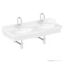 ADP Castellana 1260mm Ceramic Wall Mounted Double Basin, Gloss White TOPCCAS126CGW