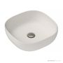 ADP Glam Square 400mm Ceramic Above Counter Basin, Matte Pearl TOPCGLS400MW