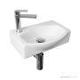 ADP Humphrey 405mm Ceramic Semi Recessed Wall Basin 1th, Gloss White TOPCHUMSRWH