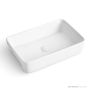 ADP Lino 590mm Ceramic Semi Recessed Basin, Gloss White TOPCLIN5938GW
