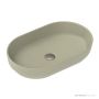 ADP Marilyn 550mm Ceramic Above Counter Basin, Matte Olive TOPCMAL550MO