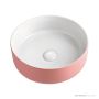ADP Margot Duo Duo 360mm Ceramic Above Counter Basin, Pink/White TOPCMAR360PW