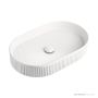 ADP Pill Fluted 580mm Ceramic Above Counter Basin, Matte White TOPCPFL5836MW