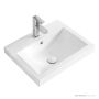 ADP Scoop 540mm Ceramic Semi Inset Basin, Gloss White TOPCSCO5446GW