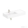 ADP Teorema 1010mm Ceramic Wall Mounted Basin, Left Hand Bowl 1th, Gloss White TOPCTEO100GWL