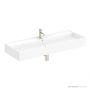 ADP Teorema 1200mm Ceramic Wall Mounted Basin, Full Bowl Nth, Gloss White TOPCTEO120FULLGW