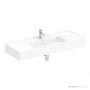 ADP Teorema 1210mm Ceramic Wall Mounted Basin, Centre Bowl 1th, Gloss White TOPCTEO120GWC