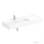 ADP Teorema 1210mm Ceramic Wall Mounted Basin, Left Hand Bowl 1th, Gloss White TOPCTEO120GWL