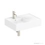 ADP Teorema 600mm Ceramic Wall Mounted Basin, Left Hand Bowl, 1th, Gloss White TOPCTEO60GWL