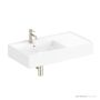ADP Teorema 810mm Ceramic Wall Mounted Basin, Left Hand Bowl 1th, Gloss White TOPCTEO80GWL