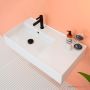 ADP Teorema 810mm Ceramic Wall Mounted Basin, Right Hand Bowl 1th, Gloss White TOPCTEO80GWR