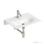 ADP Veil 600mm Ceramic Wall Mounted Basin Nth, Gloss White TOPCVEL060CGW-0TH