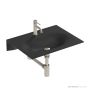 ADP Veil 600mm Ceramic Wall Mounted Basin 1th, Matte Black TOPCVEL060CMB