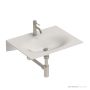 ADP Veil 600mm Ceramic Wall Mounted Basin 1th, Matte Pearl TOPCVEL060CMW