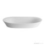 ADP Rise 560mm Cast Marble Semi Inset Basin, Gloss White TOPPRIS5636WG