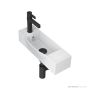 ADP Halo 450mm Solid Surface Handrinse Basin, Left Hand Tap Hole, Gloss White TOPSHAL45WGLTH