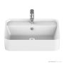 ADP Miya 550mm Solid Surface Semi Recessed Basin, Matte White TOPSMISR55WM
