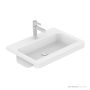ADP Integrity 550mm Solid Surface Semi Recessed Basin, Gloss White TOPTINT5540-G