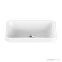 ADP Pride 545mm Solid Surface Semi Inset Basin, Matte White TOPTPRI5537-TS
