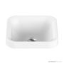 ADP Truth 370mm Solid Surface Semi Inset Basin, Matte White TOPTTRU3737-TS