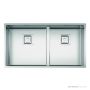 Artinox Radius Mose 500 x 400 & 340 x 400 Double Bowl Kitchen Sink Incl. Strainer & Chopping Board