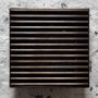 Bespoke 120mm Heel Guard Square Floor Waste with 80mm Outlet - Aged Brass XHGBA-120x120