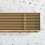 Bespoke Linear Heel Guard Floor Waste - Brushed Brass XHGBR-100